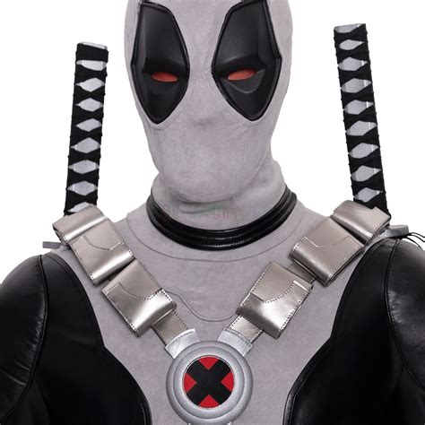 X-Force Deadpool White Leather Cosplay Costume - HQCOSPLAY