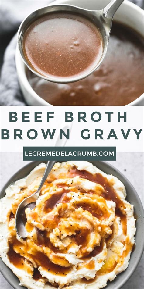 Savory beef broth brown gravy has just the right flavor and is easy to ...