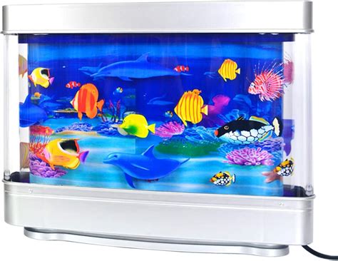 Artificial Tropical Fish Aquarium Decorative Lamp Artificial Fish Tanks with Moving Fish Fake ...
