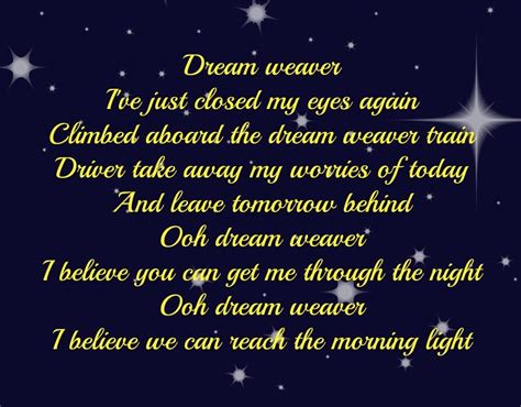 Lyrics To Dream Weaver - DREAMXA