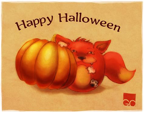 Halloween fox by GaspardART on DeviantArt