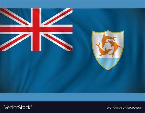 Flag of anguilla Royalty Free Vector Image - VectorStock