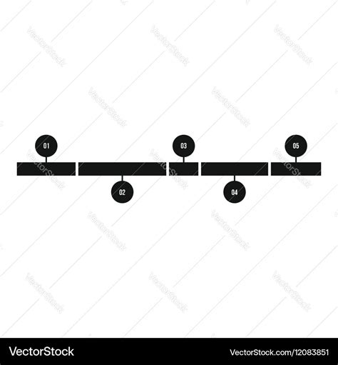 Timeline infographic icon simple style Royalty Free Vector