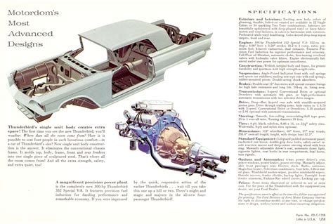 1958 Ford Thunderbird brochure