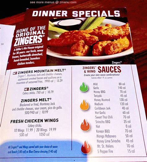 Online Menu of Millers Ale House - Doral Restaurant, Doral, Florida ...