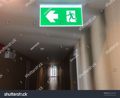 Green Emergency Exit Sign Fire Exit Stock Photo 661685299 | Shutterstock