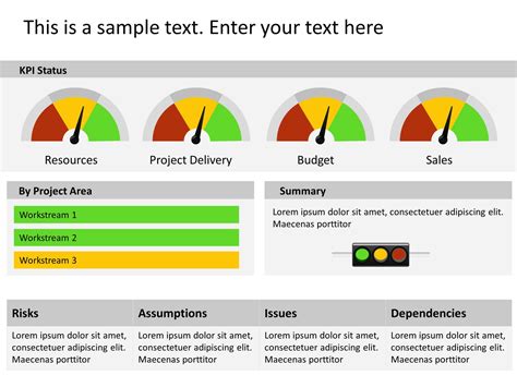 RAG Project Status Dashboard PowerPoint Template | SlideUpLift