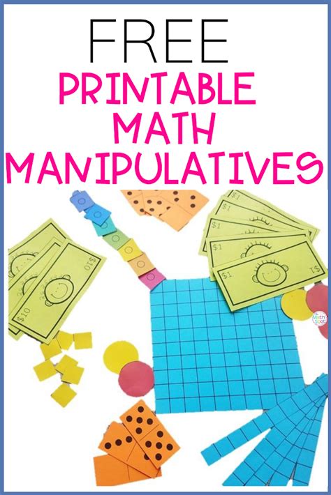 FREE Printable Math Manipulatives - The Math Spot