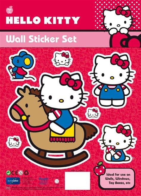 Hello Kitty Wall Stickers - Rocking Horse - threelittlebears.co.uk
