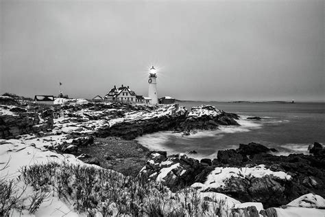 Winter Morning at Portland Head Light Photograph by Jesse MacDonald - Fine Art America