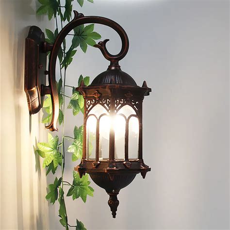 Outdoor Garden Wall Light Lamp E27 Vintage Bronze Waterproof Aluminum ...