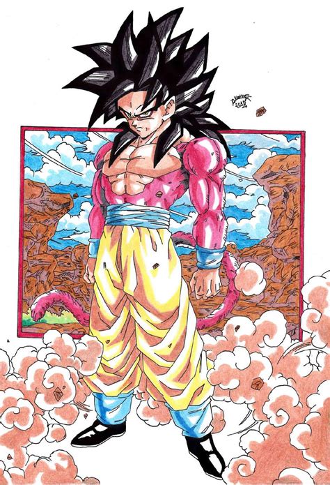 Dragonball GT - Son Goku Super Sayan 4 Colour by TriiGuN on DeviantArt