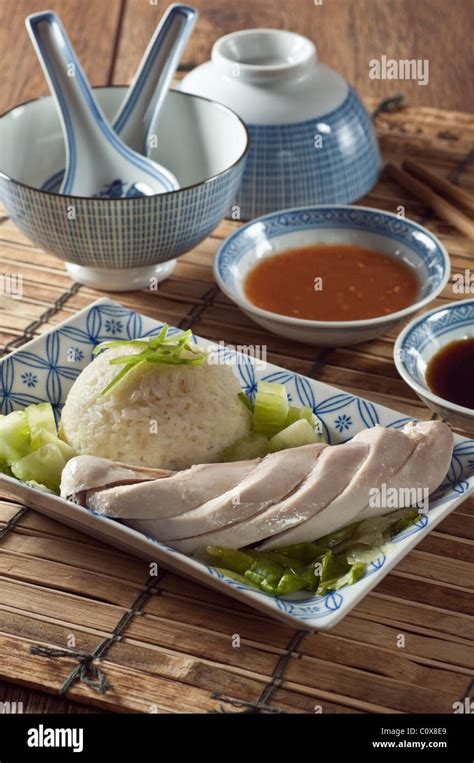 Chicken rice Singapore Malaysia Food Stock Photo - Alamy