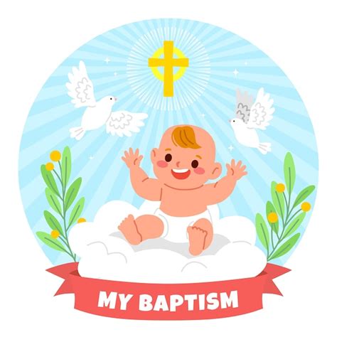 Free Vector | Hand drawn baptism illustration