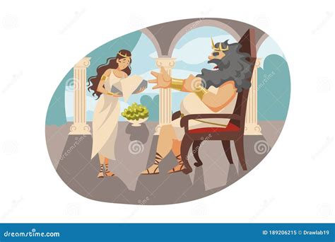 Mythology, Greece, Olympus, Legend, Religion Concept. Stock Vector - Illustration of background ...