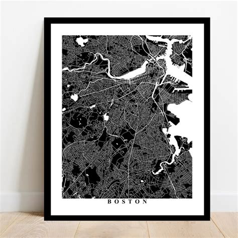 Boston Map Poster - Etsy