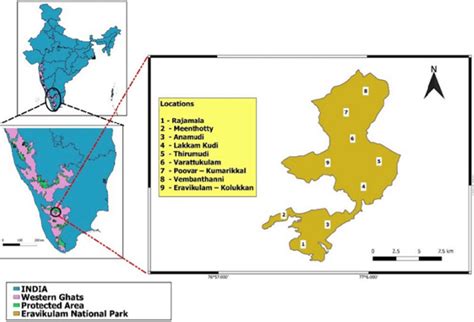 Location map of Eravikulam National Park. Source: Nameer, Nameer,... | Download Scientific Diagram