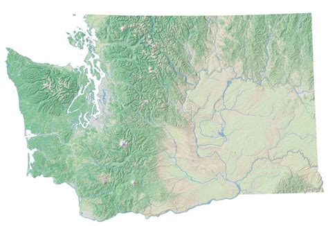 High Resolution Topographic Map of Washington Stock Illustration - Illustration of shape, cover ...