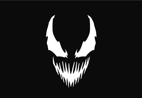 Venom face mask decal sticker window glass laptop vinyl | Etsy