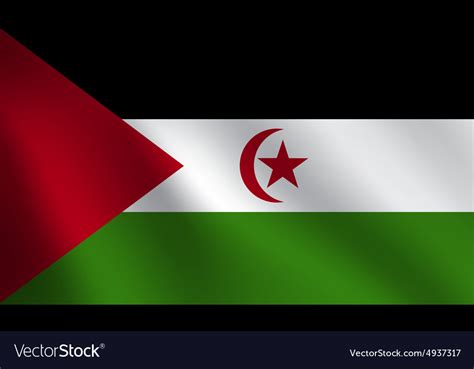 Western sahara flag Royalty Free Vector Image - VectorStock