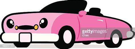 Pink Convertible Car Cartoon High Res Illustrations - Getty Images