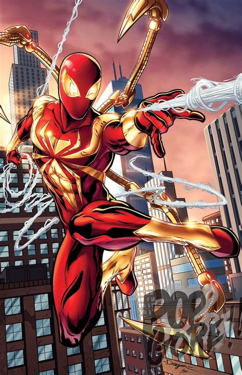 Spider-man Iron Spider Original Art Print - Etsy | Arte súper héroe ...