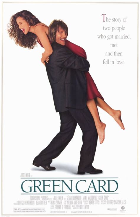 Green Card movie poster Andie MacDowell - Hooked on Houses