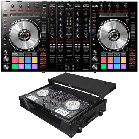 PIONEER DDJ-SX2 BUNDLE + Black on Black Flight Case with Penn-Elcom Wheels | agiprodj