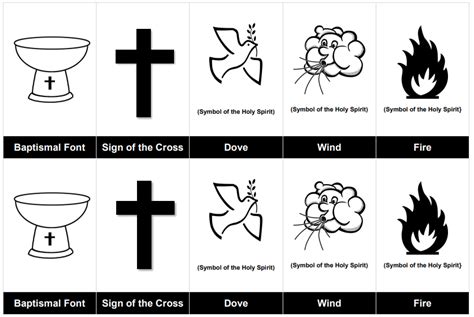 Free Printable Baptism Game: Symbols Match - Catechism Angel | Free Resources