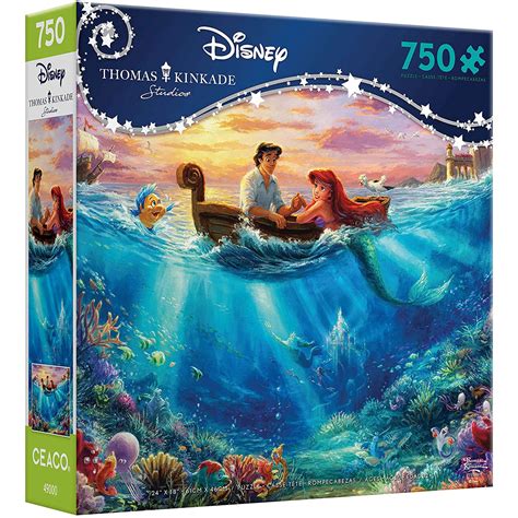 Ceaco 750-Piece Thomas Kinkade Disney Collection Little Mermaid Falling ...