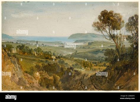 JMW Turner, Distant View of Plymouth, landscape painting, 1813 Stock ...