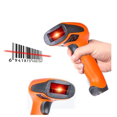 1D laser barcode scanner, high quality portable barcode gun for warehouse logistics supermarket ...