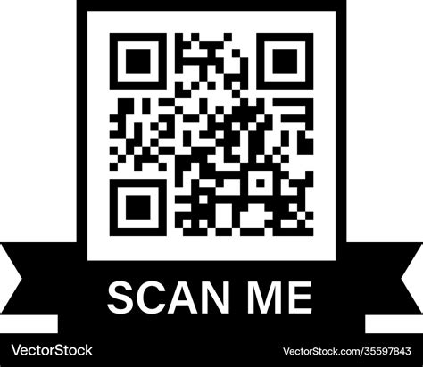 Qr code frame for scan black icon on white Vector Image