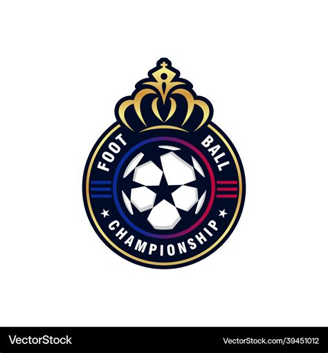 Soccer football club logo design Royalty Free Vector Image