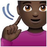 🧏🏿‍♂️ Deaf Man: Dark Skin Tone Emoji on WhatsApp 2.23.2.72