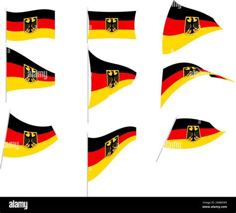 Vector Drawing of Set with Germany Flag Stock Vector Image & Art - Alamy