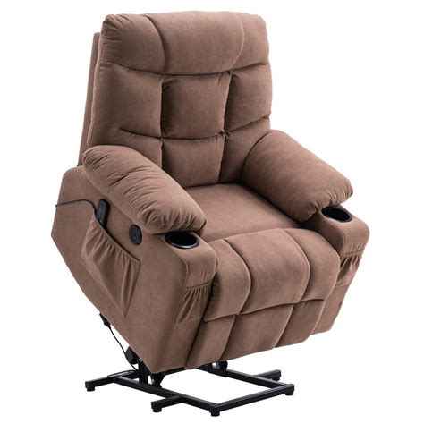 Type B Electric Lift Function Chair with Massage Cup Holder Brown ...