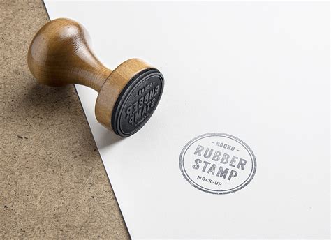 Free Rubber Stamp Logo Mockup — Free Mockup World