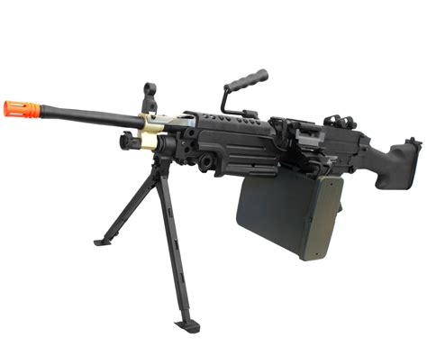 A&K Full Metal M249 MKII SAW Airsoft Machine Gun w/ Drum Magazine ...