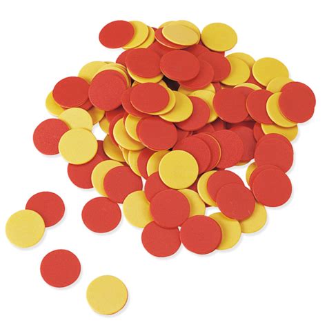 2 Colour Counters-Red and Yellow | Counters & Dice