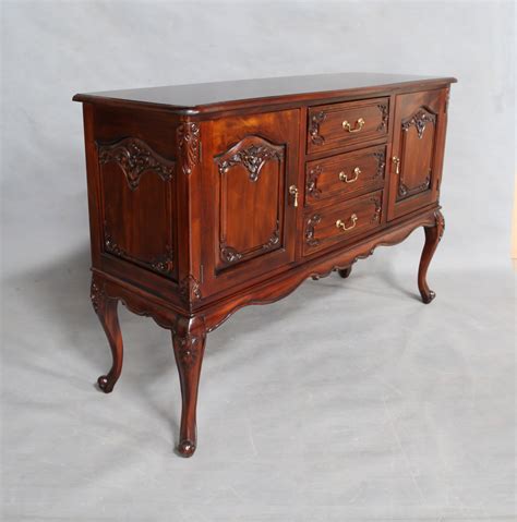 Solid Mahogany Wood 2 Door Queen Ann Buffet | Turendav Australia | Antique Reproduction Furniture