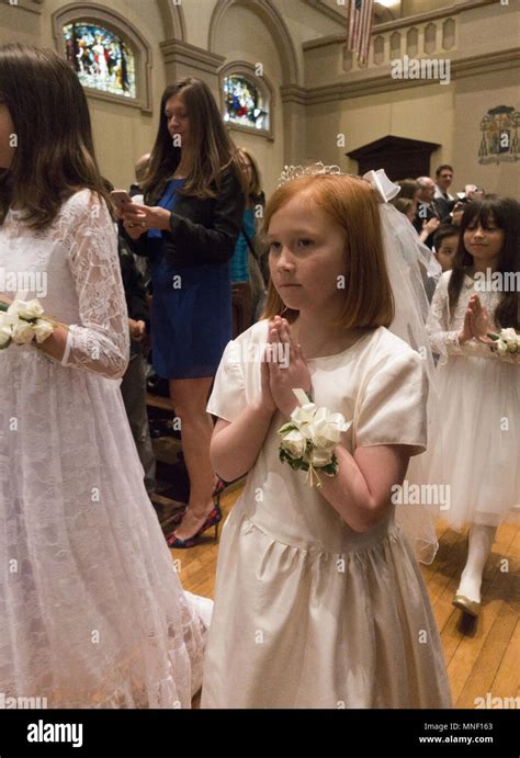 First Holy Communion ceremony for children at a Catholic Church in ...