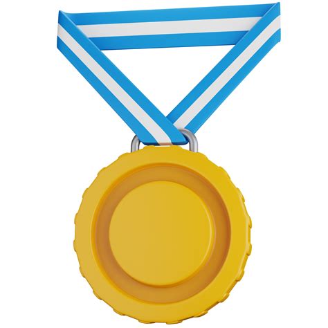 3D Icon Illustration Blank award gold medal 21972582 PNG