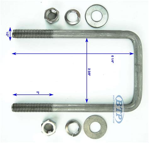 CNBTR M8 304 Stainless Steel Square U-Bolt Axle Plate U Bolt 50x80mm(W ...