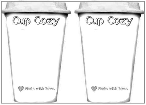 Template For Coffee Cup Sleeve Cozy - Card Template