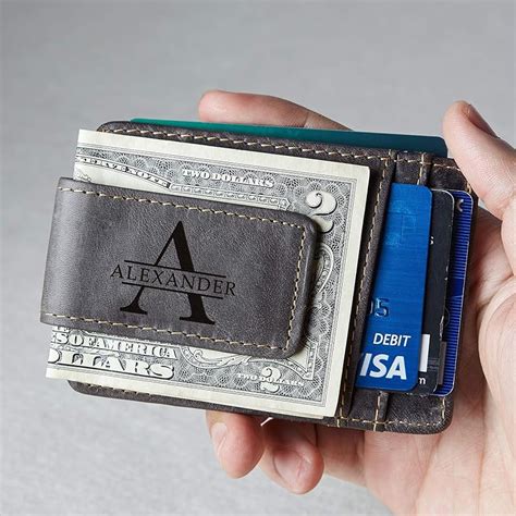 Amazon.com: Engraved Money Clip For Men, Money Clip Wallet, Customized Money Clip, Front Pocket ...