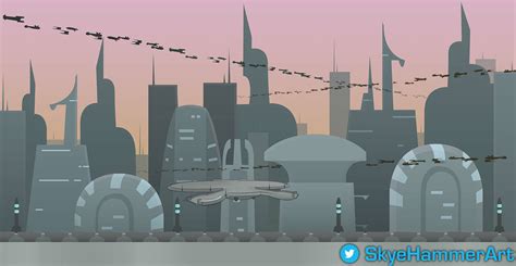 Coruscant Skyline by SkyeHammer on DeviantArt