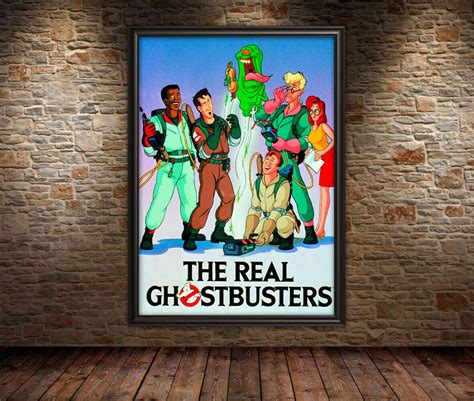 GHOSTBUSTERS Movie Poster - Ghostbusters Wall Art Deco - Slimer Wall ...