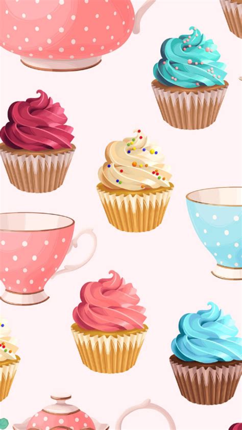 Cupcakes and tea | Cupcakes wallpaper, Iphone wallpaper, Cute wallpapers