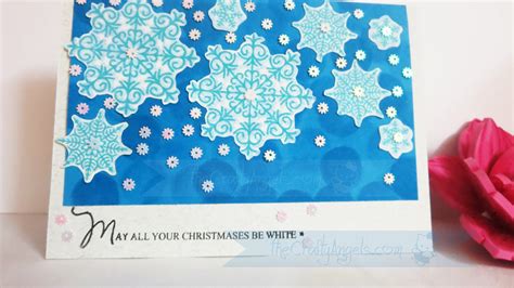 Snowflakes Christmas Card - The Crafty Angels